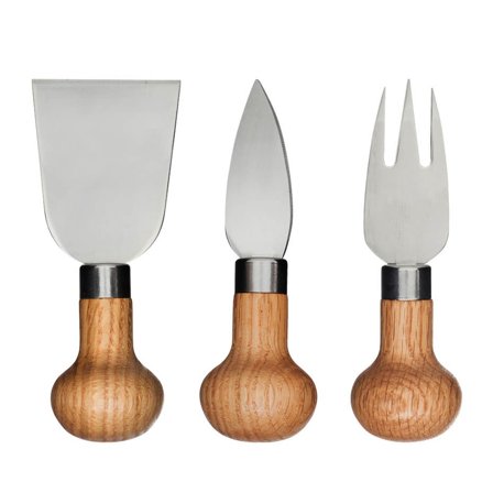 Sagaform Nature osteknive, 3 dele - Sølv | KitchenOne