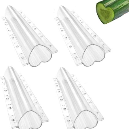 Pakke med 4 agurkeforme transparente grøntsags- og frugtplanteforme til vækstobservation