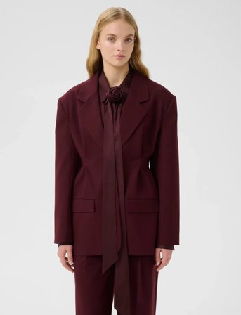 Gestuz Gzpaula Waist Blazer - Burgundy - 42