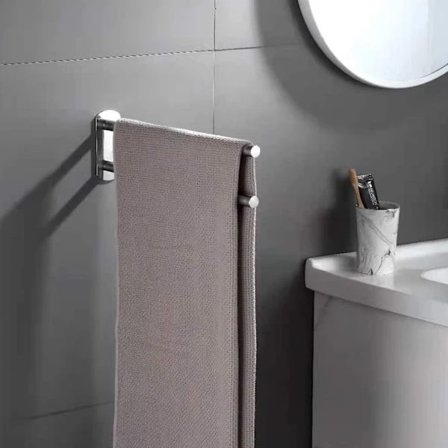 /EA/ Självhäftande handdukshängare i rostfritt stål, badrum, dubbel stång