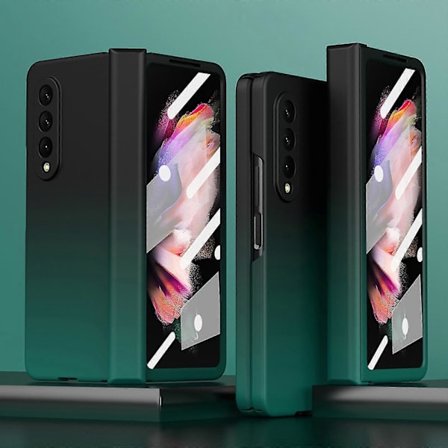 Gradient Färgat Skal Kompatibelt Med Samsung Galaxy Z Fold 3, Hårt PC Stöttåligt Skydd
