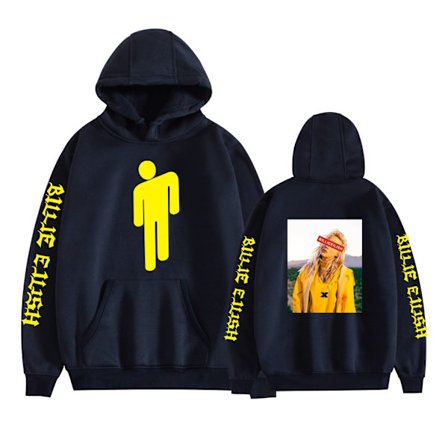 Billie Eilish Unisex Huppari Esteettinen Collegepaita Laivastonsininen S