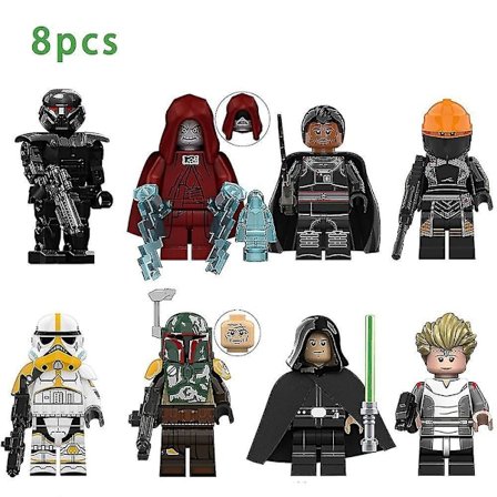 8 stk. Star Wars Dark Stormtrooper Figurer Samlede Minifigurer Byggeklodser Børnegave