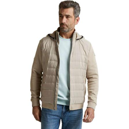 Vanguard, Zip jacket interlock sweat pure cashmere Bruin, Heren, Maat:L