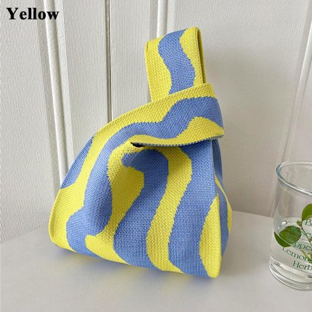 Knit Handbags Rannekelaukku KELTAINEN