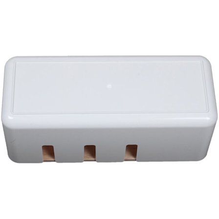 Ledningsboks for oppbevaring av husholdningsartikler, stilig, støvtett, multifunksjonell plast for organisering av laderpluggkabler