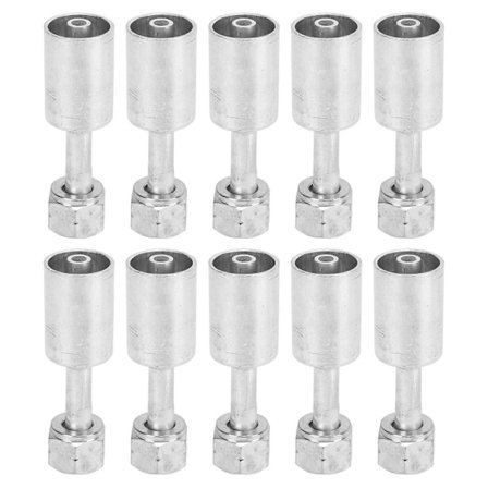 10 stk. klimaanlegg slangekobling R134 med 3/8in muffe 180 grader for biler, lastebiler og anleggskjøretøy