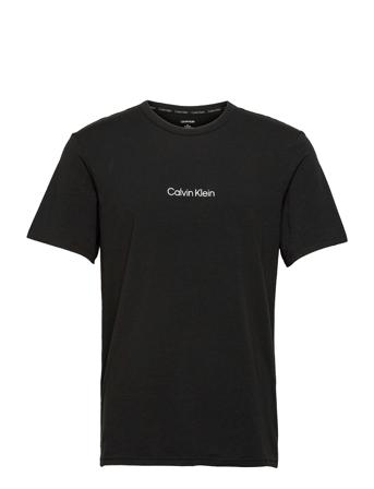 S/S Crew Neck Underwear Night & Loungewear Pyjama Tops Svart Calvin Klein