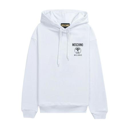 Moschino, Hoodie Biały, Mężczyzna, Rozmiar: M