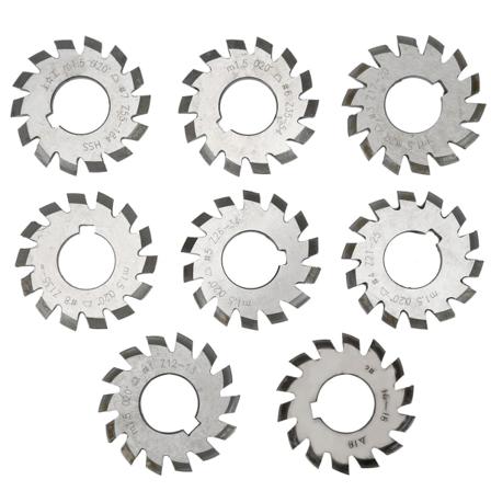8 stk Gear Cutter Høyhastighets stålskjæreverktøy Industrirekvisita M1.5 20° 5mm 6mm