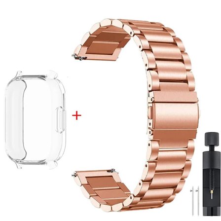 Fodral+Lyxigt metallarmband för Redmi Watch 5 Active TPU Mjukt fodral för Xiaomi Redmi Watch 5 Lite Rostfritt stål Klockarmband Correa
