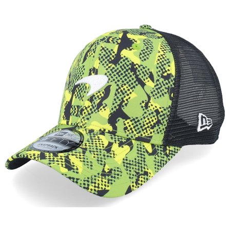 New Era - McLaren F1 24 Camo 9FIFTY Neon Green Trucker Trucker Green Cap - Motor @ Hatstore