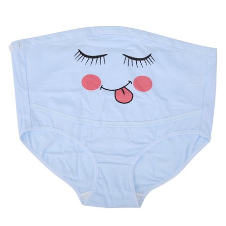 Justerbar abdominal støtte for gravide kvinner, pustende, høy midje, mykt undertøy, blå XXL