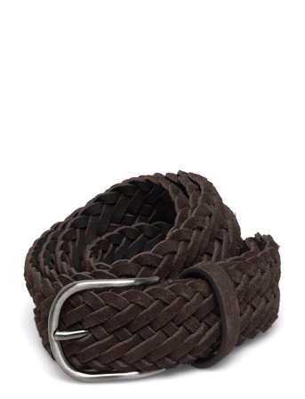 Anderson's Suede Woven Belt Blue - 3,5 - Brown - 95