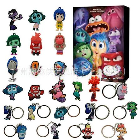 Julekalender 2024 Inderst Inde Nøglering Julekalender 24 Dages Nedtællingskalender Blind Box Feriegave til Børn og Voksne