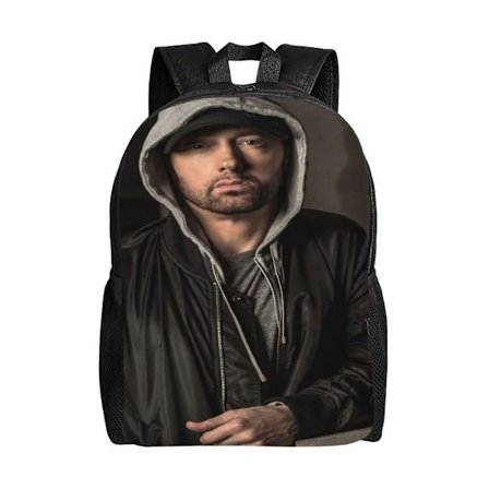 t210 eminem Ryggsäck för Resor och Utomhusbruk, Tålig Rucksack med Fullständigt Tryck, Stor Kapacitet Väska för Daglig Användning n210