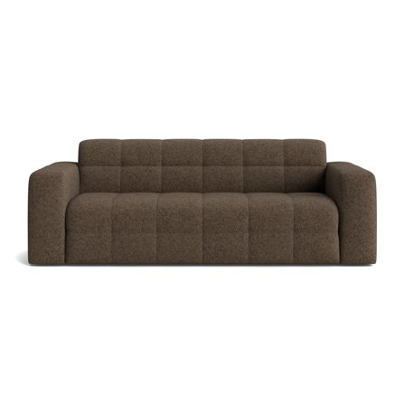 Paris 3-Sitzer-Sofa in Modesto Braun, modernes Design, gestepptes Muster, komfortable Polsterung, Polstersofa für das Wohnzimmer, Höhe 77cm