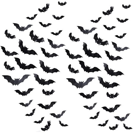 96 kpl Halloween 3D lepakko koristelu, DIY pelottava seinä lepakot seinä tarra