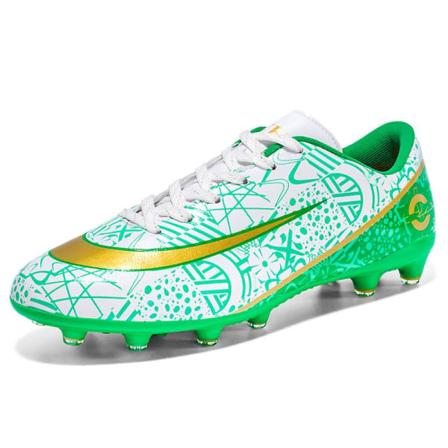 Fotbollsskor för herr Fotbollsskor för vuxen fotled Grästräning Sport Skor Sneakers 222-1 Green 43