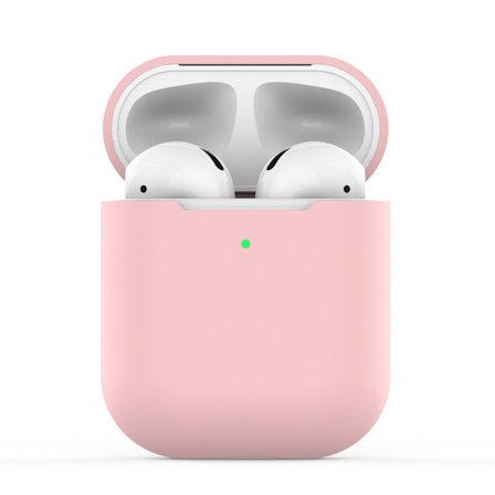 2-pack (ljusrosa) AirPods-fodral, skyddande silikonfodral med