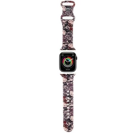 Hello Kitty Silikon Tags Graffiti Strap for $ 0000095n Watch 38/40/41mm - Rosa