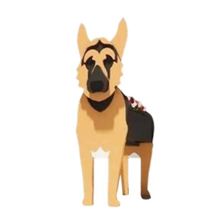 Trädgård Blomkruka Söt Hundformad Kruka Samoyed Labrador Herdehund Vas Krukor PVC Hem Utomhus Trädgård Dekor Blomkrukor