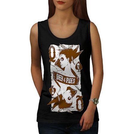Queen Of Spades Kvinnor Blacktank Top