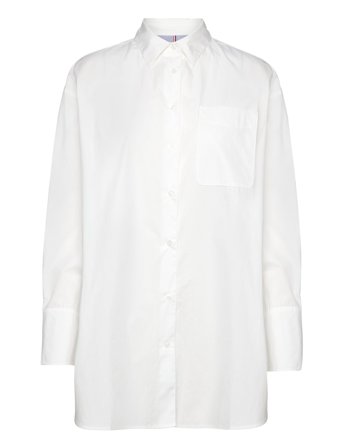 Ess Poplin Loose Fit Shirt White Tommy Hilfiger
