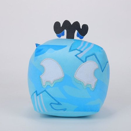 Blox Fruits -peliin liittyvä hedelmäleopardikuvioinen laatikkopehmolelu, violetti laatikko, nukke (15 cm, sininen jääpalalaatikko 175 g)