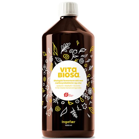 Vita Biosa Fermenteret Drink med Mælkesyrebaktier Ingefær Ø 1000 ml, Helse & Madvarer, Drikkevarer, Øvrige Drikkevarer