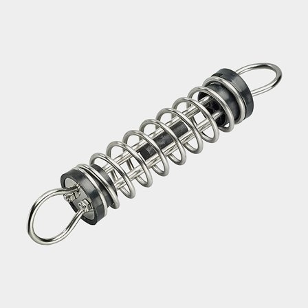 Fortøjningsfjeder med lyddæmpning, rustfrit stål, Ø6 mm x 300 mm