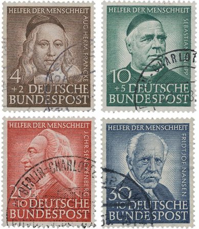 Tyskland 1953 - MICHEL 173-176 - Stemplet