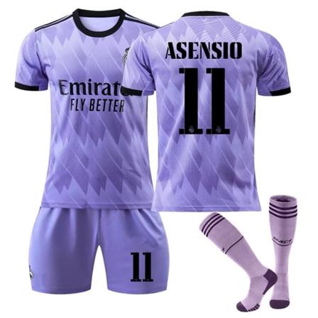 22/23 Real-Madrid bortatröjor Barn Pojkar Fotbollssatser Träningsdräkt Sportkläder 22/23 rmd away #11 20