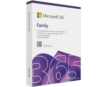 Microsoft-MS M365 Family Swedish EuroZone Subscr 1YR Medialess FY25H2-Microsoft 365 Family-Software-Microsoft Office