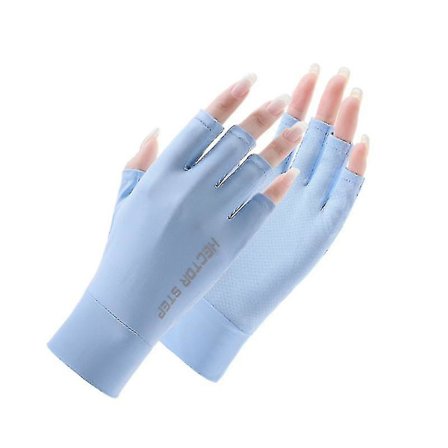 Dame Fingerless Solhandsker UPF 50 til UV-beskyttelse - Ideel til fiskeri, kørsel, cykling og vandreture