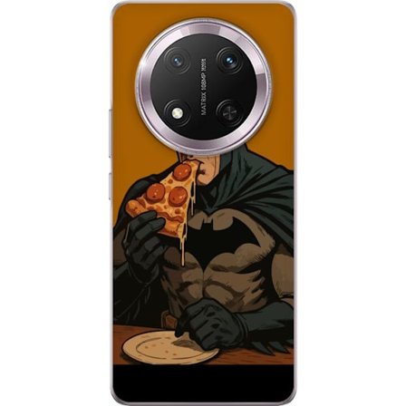 Kompatibelt Mobildeksel til Honor Honor Magic7 Lite Batman spiser pizzaplakat DC Comics morsom tegneserie retro helt mat humor illustrasjon design kun