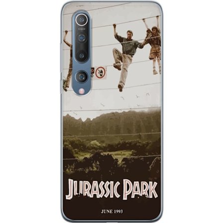 Kompatibelt Mobilskal till Xiaomi Xiaomi Mi 10 5G Jurassic Park 1993 alternativ filmaffisch med ikonisk scen, elektriskt stängsel och retrostil