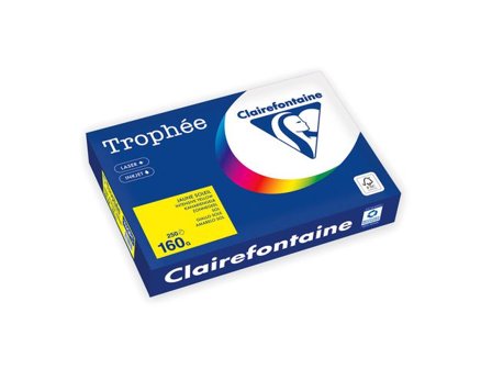 Clairefontaine Trophée A4 160 g färgat papper gul 250/fp - Lyreco - Kontorspapper - Specialpapper - Färgat - A4