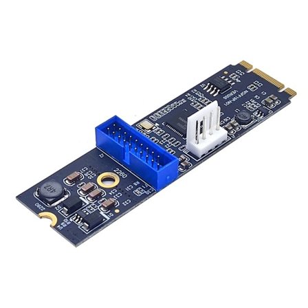 M2 NVME til Type-C Front Type-E A-Key 19PIN Utvidelse USB3.2 Adapterkort 5Gbps Støtte-Renesas uPD720202 Brikkesett