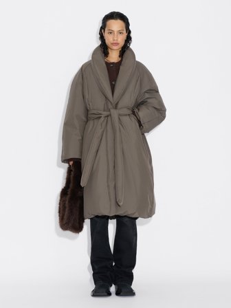 Holzweiler Vikki Down Long Coat - Taupe - Women's - Extra Small