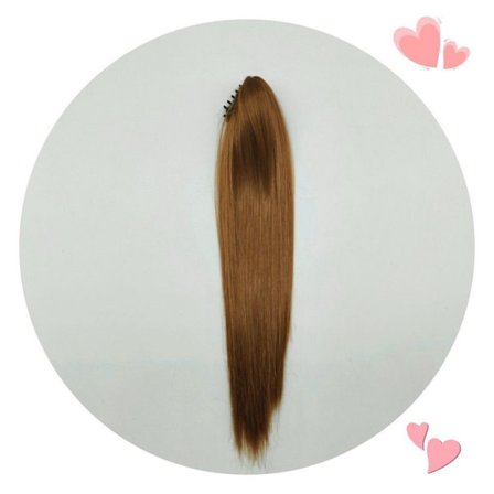 Rak hårklämma Hästsvans Hår BRUNT brown_YF