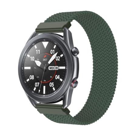 Elastisk flettet nylon-urrem til Samsung Galaxy Watch 4 - Olivengrøn Størrelse: Xs Green