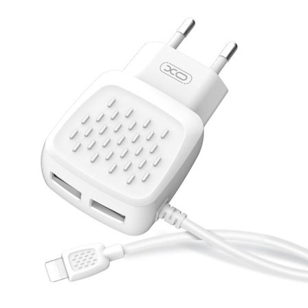 iPhone 2.1Amp 2XUSB Hurtigopladning vægoplader + Lightning-kabel