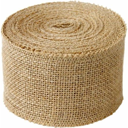 8 cm bred jute stoff - Rustikk båndrull for DIY-dekorasjon (10 m)