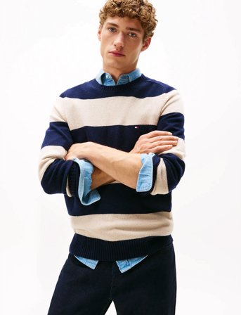 Tommy Hilfiger Lambswool Crew Neck - Navy - S