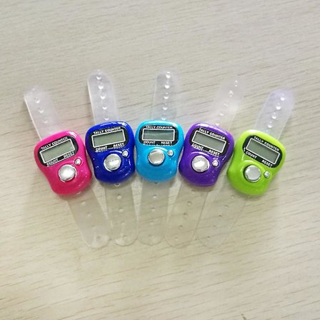 5 stk. Finger tællere - Digital elektronisk finger tæller, manuel hånd klikker nummer tracker tæller