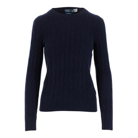 Ralph Lauren, Round-neck Knitwear Blauw, Dames, Maat:XS