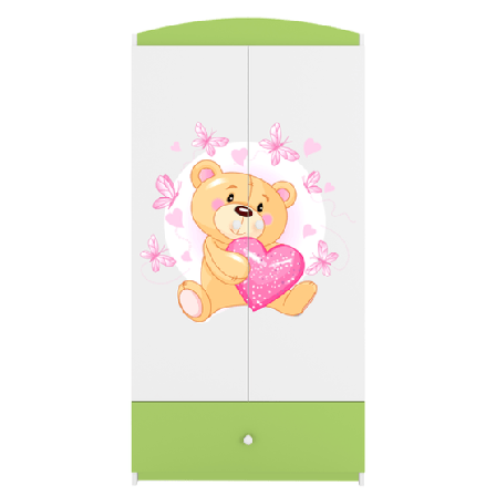 Kocot Kids Garderob Babydreams Grön - Bear With Butterflies - Litenleker