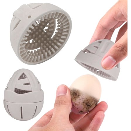 Æg Rengøringsbørste Silikone, Æg Skrubber til Friske Æg, Genanvendelige Rengøringsværktøjer til Ægvasker (Blå)