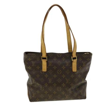 Louis Vuitton Vintage, Pre-owned Cabas Piano Monogram Tote Bag Bruin, Dames, Maat:ONE Size,leather